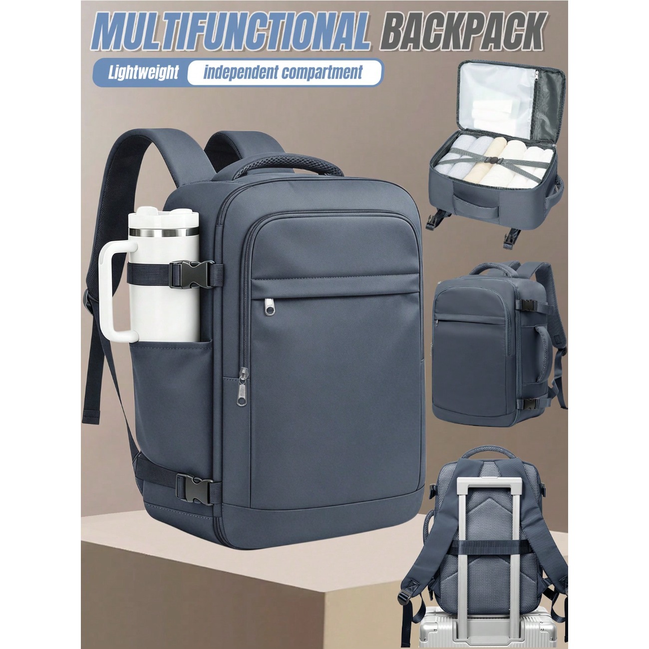 Lightweight Large Capacity Tra - Laptop Backpack 15.6 ulasan dan harga