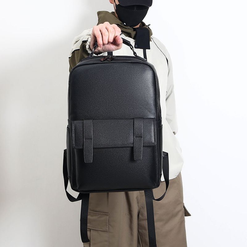 Men's luxury leather backpack  - Laptop Backpack 15.6 ulasan dan harga